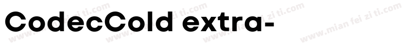 CodecCold extra字体转换